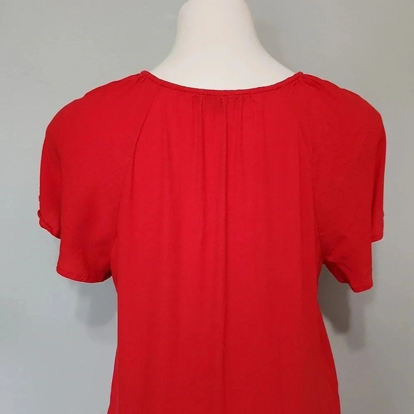 Madewell Red Lace-Up Tunic Dress - Picture 8 of 11